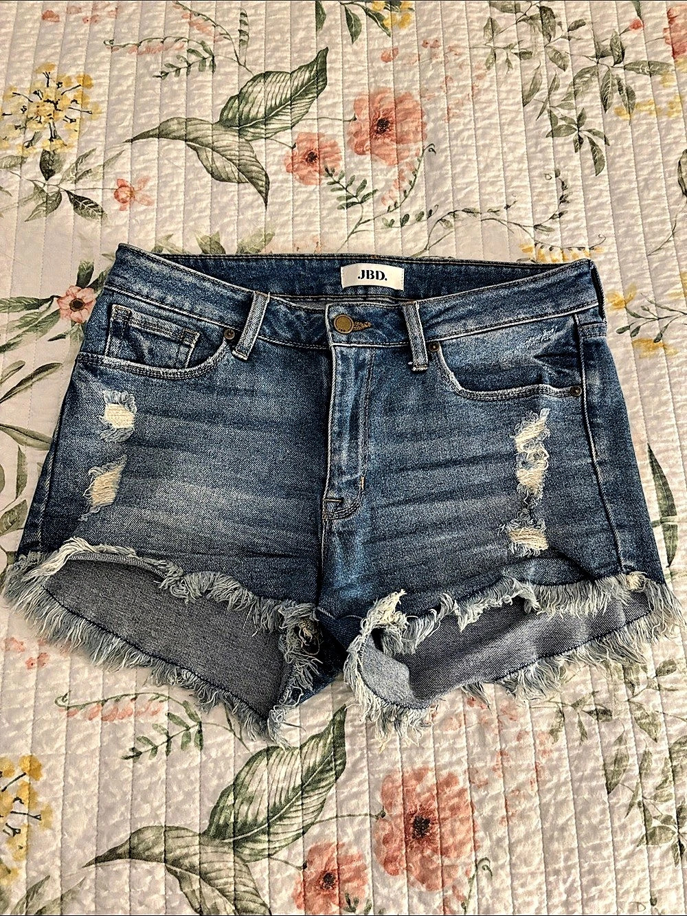 JBD. Just Black Denim distressed cut-off shorts. Distressed Denim Shorts
